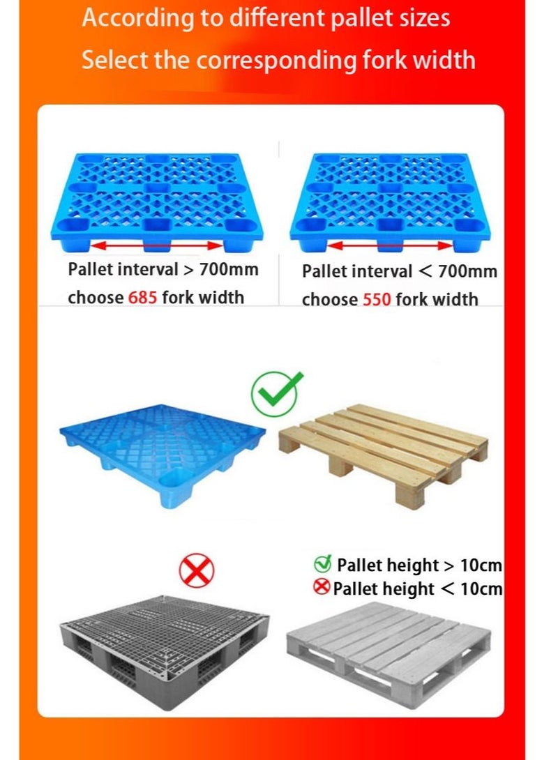 صن رايز شاحنة يدوية بمنصة نقالة 2.5 طن جاك ترولي شديد التحمل لمصنع المستودعات نقل مواد البضائع - Image 5