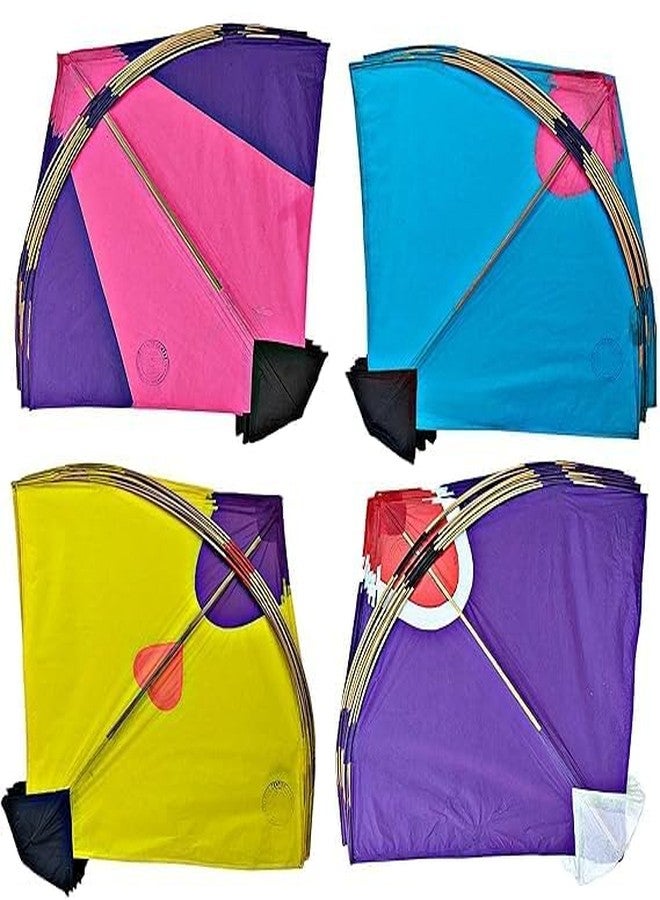 RUHANI Paper Kite Patang Large Size, Multi Color, 42 cm x 42 cm, Pack of 10 - Image 1