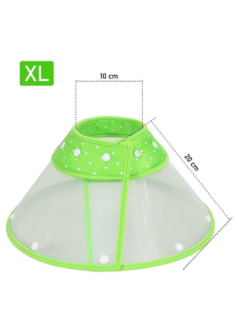 NNC PETS Pet recovery collar, Comfortable protective cone for dogs & cats, Soft edge elizabethan cone with Adjustable design and Durable PP material, Ideal for Wound healing, 20 cm (Green) - Image 2