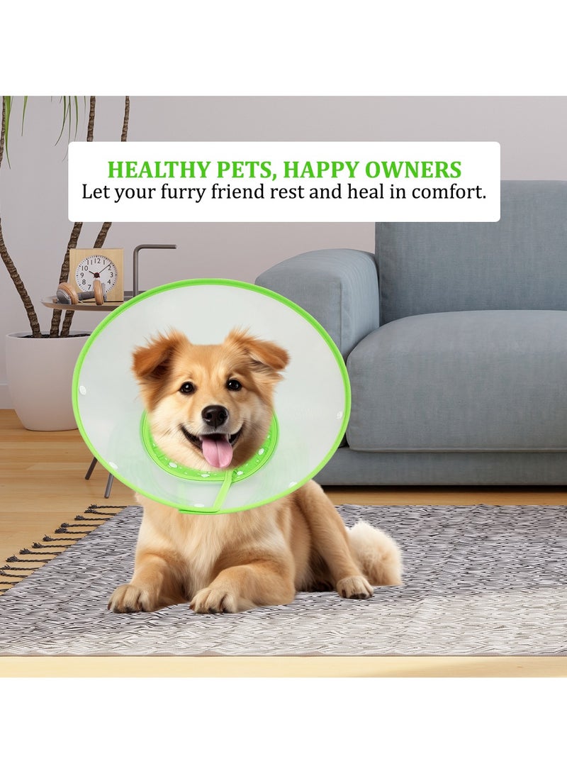 NNC PETS Pet recovery collar, Comfortable protective cone for dogs & cats, Soft edge elizabethan cone with Adjustable design and Durable PP material, Ideal for Wound healing, 20 cm (Green) - Image 5