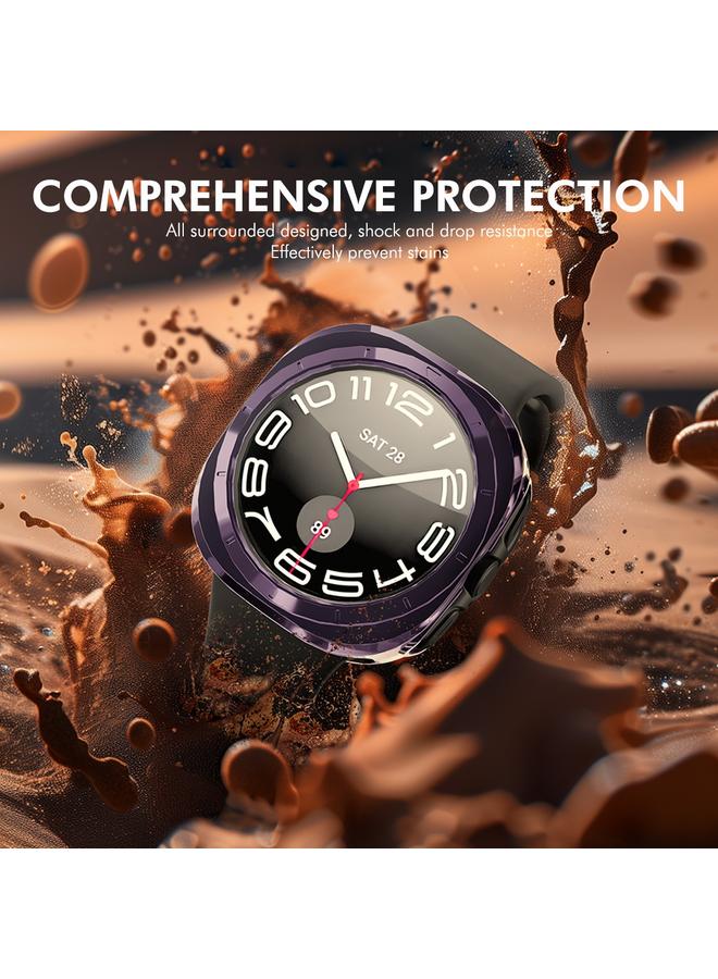 erorex For Samsung Galaxy Watch Ultra 47Mm / Ultra 2025 Electroplated Soft Tpu Cover + 0.2Mm 9H Glass Screen Protector(Pink) - Image 5