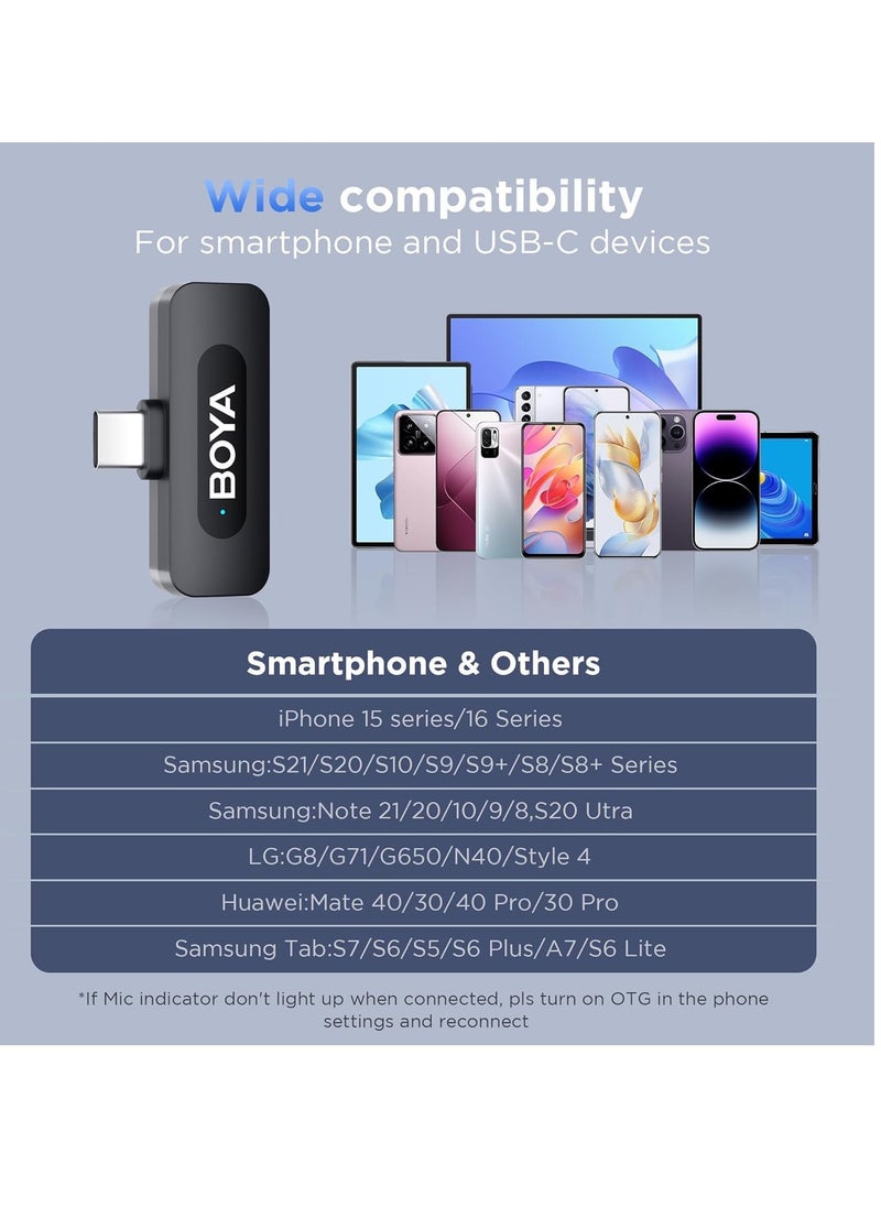 BOYA BOYA BY-V20 Ultra-Compact Wireless Microphone System for USB-C Devices (2.4GHz) - Black  - Image 4