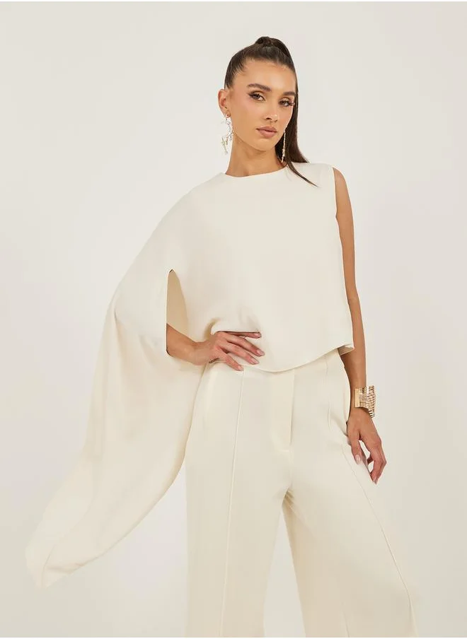 ستايلي One Cape Sleeve Regular Fit Top