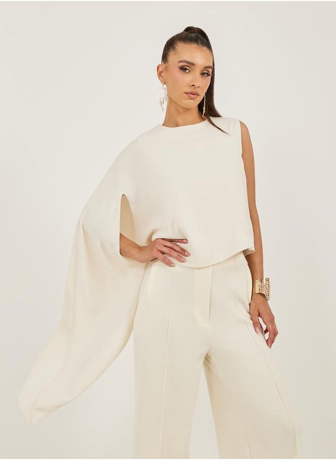 Styli - One Cape Sleeve Regular Fit Top - Image 1