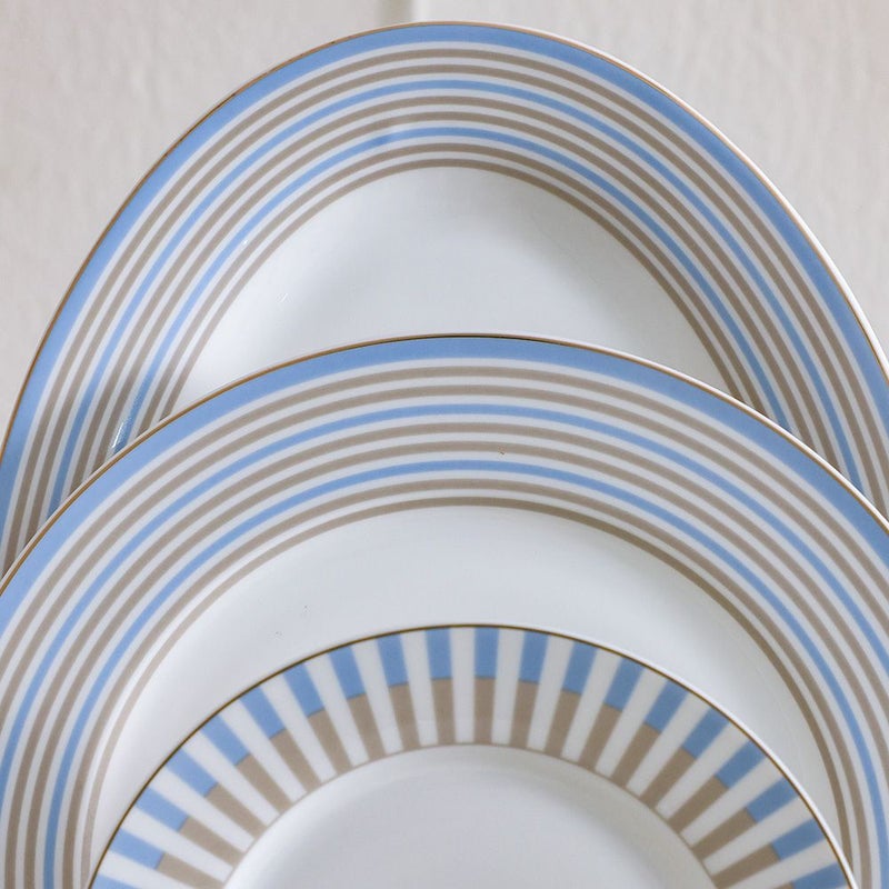 DANUBE HOME Oasis Bloom 32-Piece Dinner Set - Serves 6 | Blue - Image 5