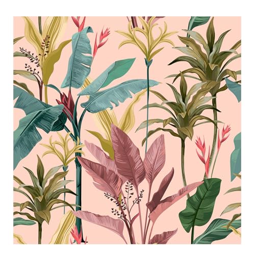 PAPER PLANE DESIGN Self Adhesive Waterproof Tropical and Nature Wallpaper for Walls Living Room 1 Roll Size - 2 x 10 Feet (20 Square Feet) (C) - Image 1