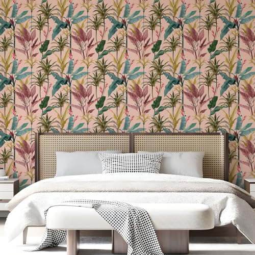 PAPER PLANE DESIGN Self Adhesive Waterproof Tropical and Nature Wallpaper for Walls Living Room 1 Roll Size - 2 x 10 Feet (20 Square Feet) (C) - Image 2