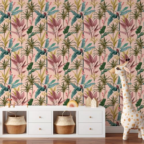 PAPER PLANE DESIGN Self Adhesive Waterproof Tropical and Nature Wallpaper for Walls Living Room 1 Roll Size - 2 x 10 Feet (20 Square Feet) (C) - Image 3