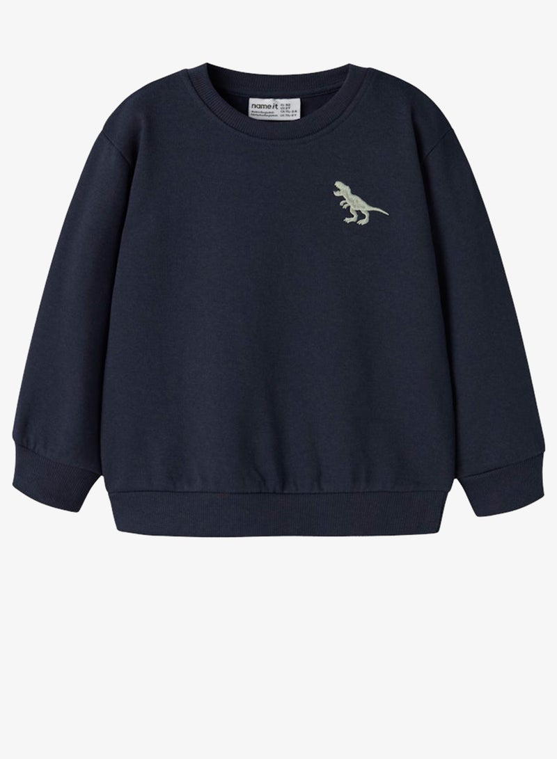 نيم ات سويت شيرت أطفال بياقة مستديرة بطبعة جرافيك - Image 1