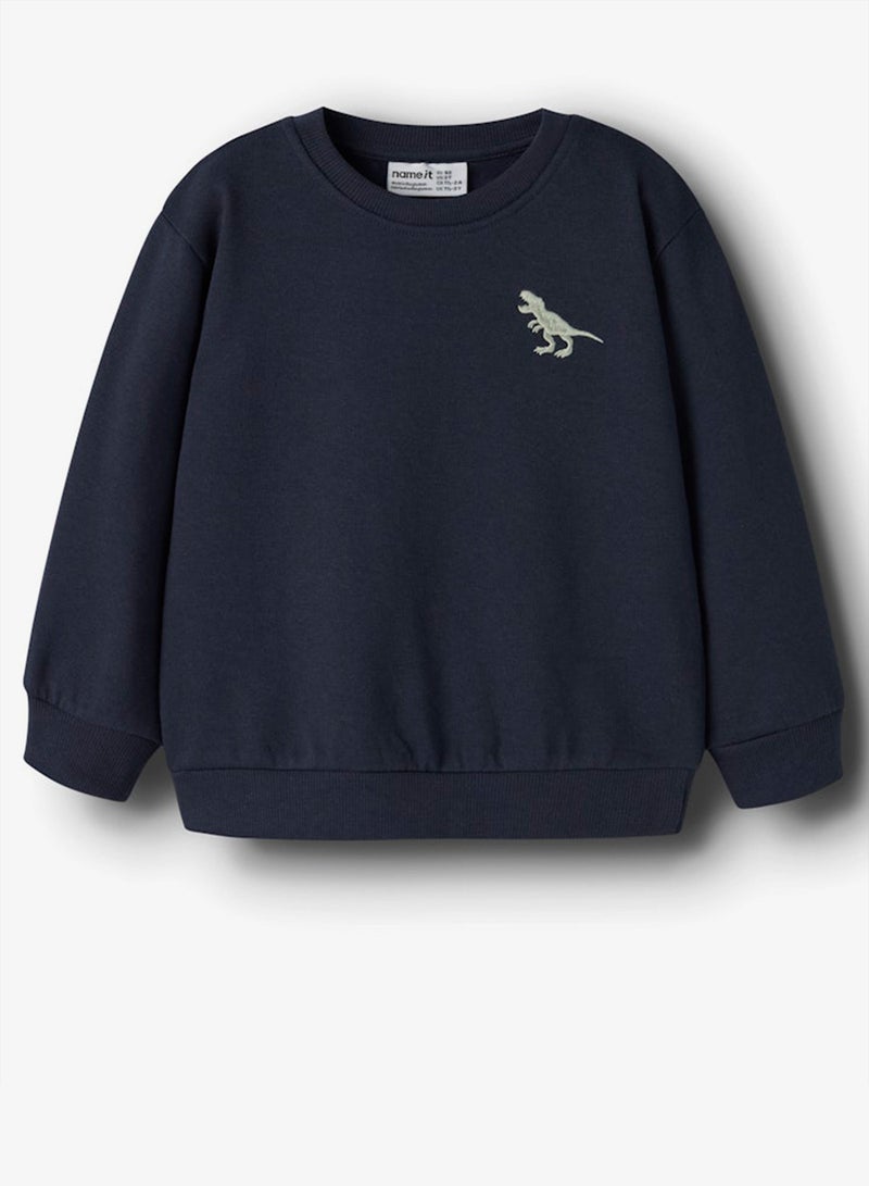 نيم ات سويت شيرت أطفال بياقة مستديرة بطبعة جرافيك - Image 4