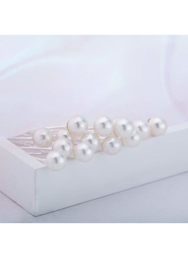 WILLBOND 40 Packs Pearl Hair Pins Bridal Wedding White Pearl Hair Accessories Bobby Clips for Brides and Bridesmaids(0.3 Inch)  - Image 5