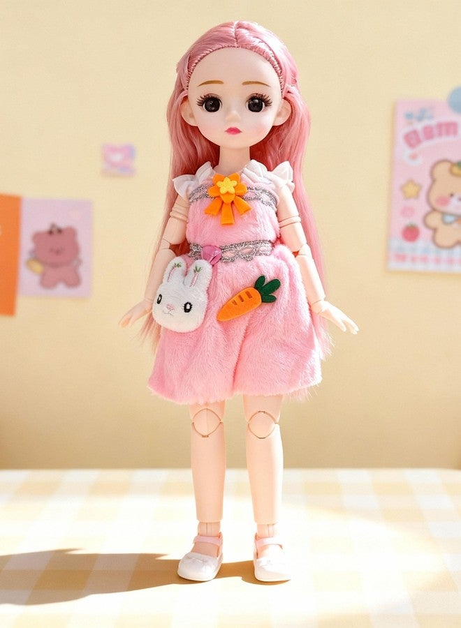 Tickles Movable Joints Cute Beautiful Eyes Fashionable Princess Dress Doll (Size: 30 cm; Color: May Vary) - Image 2