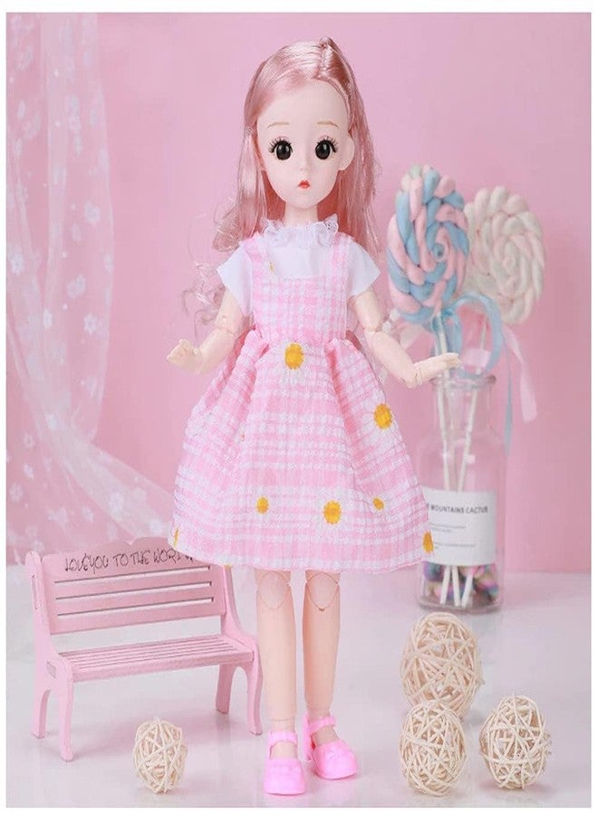 Tickles Movable Joints Cute Beautiful Eyes Fashionable Princess Dress Doll (Size: 30 cm; Color: May Vary) - Image 1