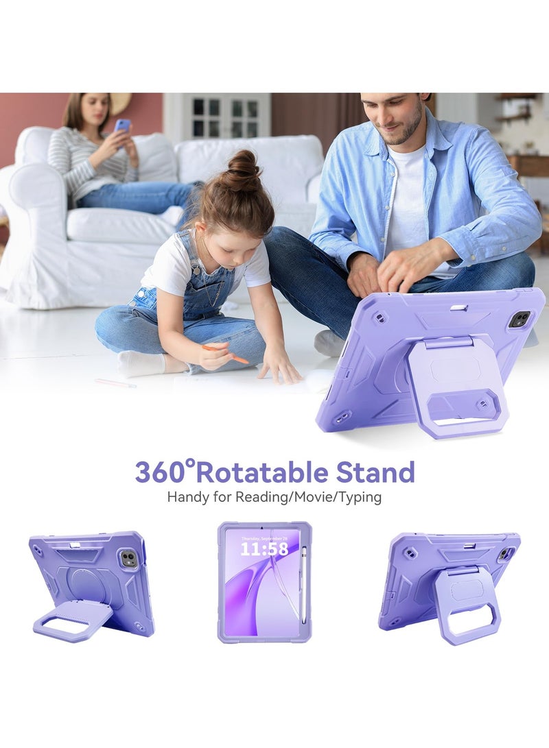 general Kids Case for iPad Pro 11 inch 2024 M4 5th Geneartion with Pen Holder 360 Rotating Stand Shoulder Strap Shockproof Rugged 2024 iPad Pro 11 inch M4 Case Cover - Image 5