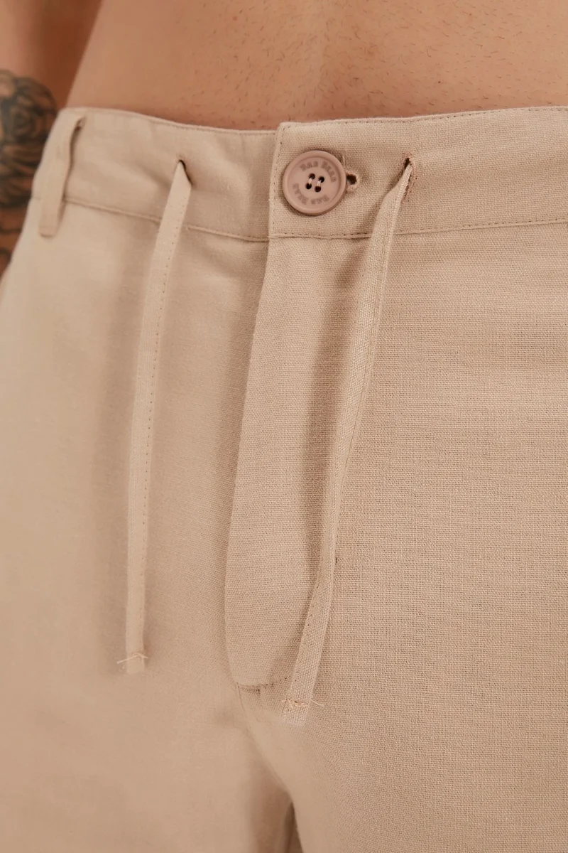 Bad Bear Lyne Beige Men's Shorts with Side Pockets
