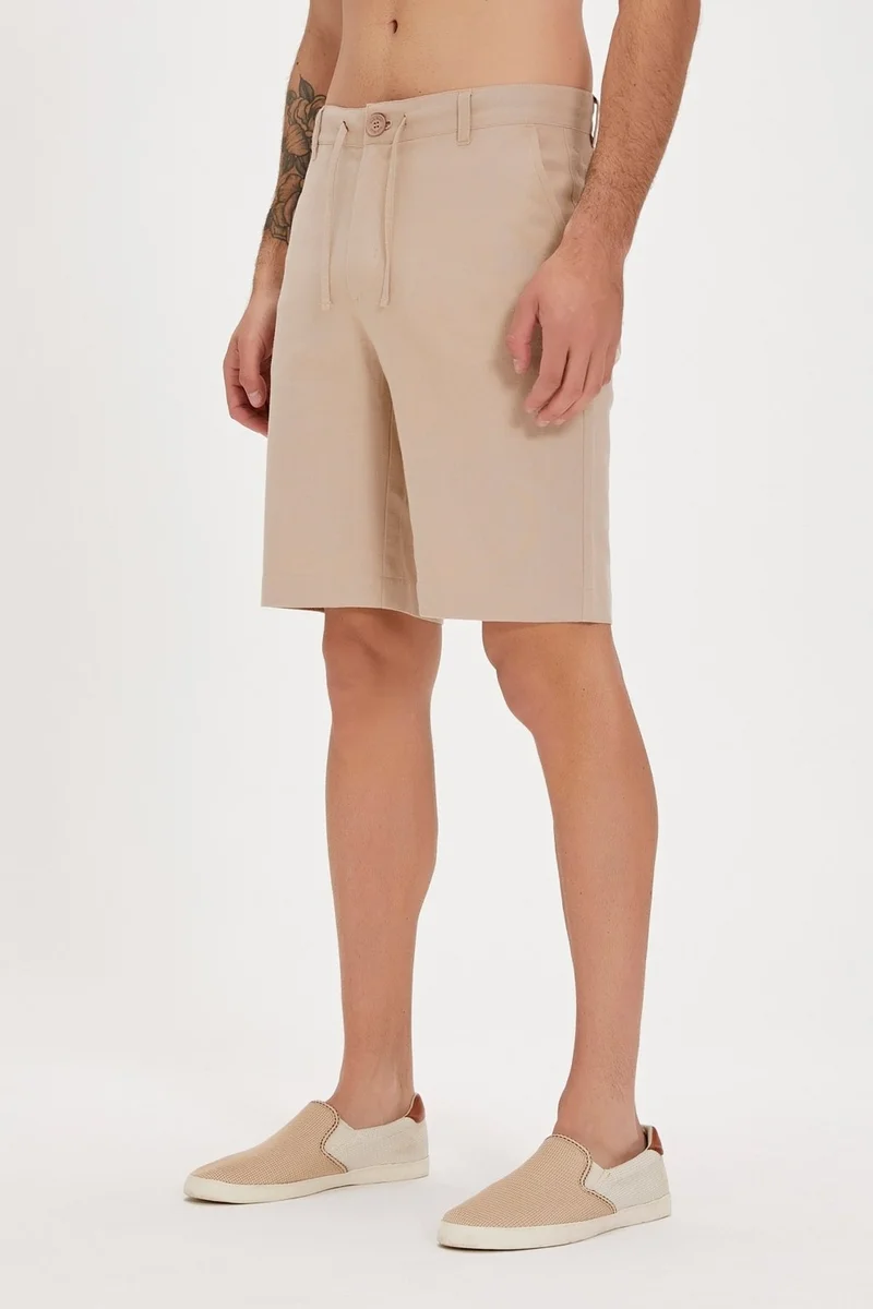 Bad Bear Lyne Beige Men's Shorts with Side Pockets
