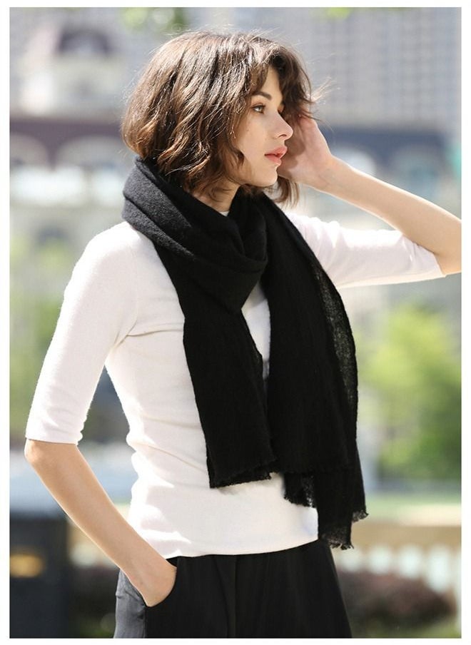 Loquat Solid Color Soft And Comfortable Scarf  - Image 1