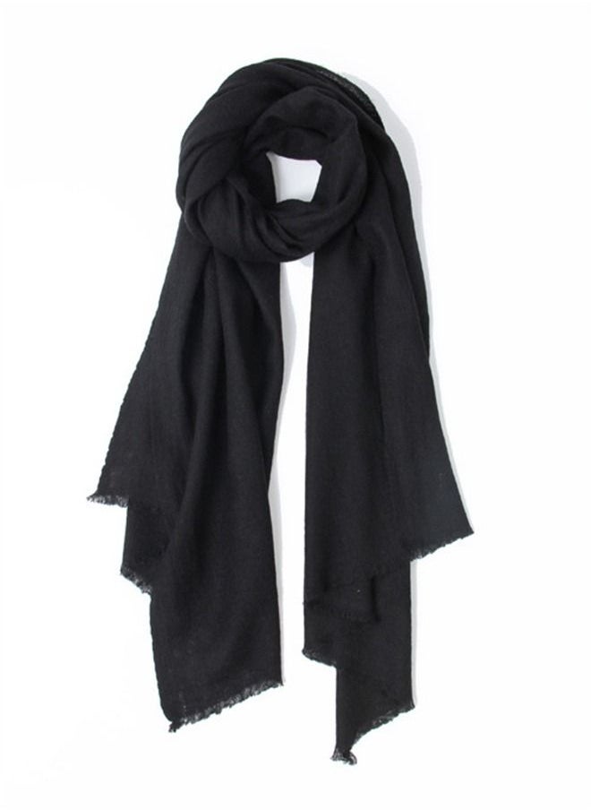 Loquat Solid Color Soft And Comfortable Scarf  - Image 2