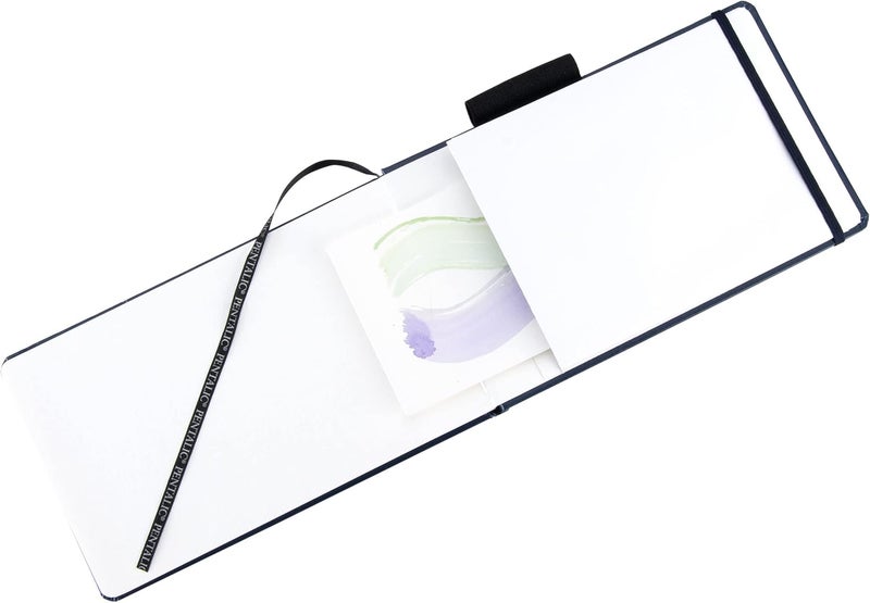 Pentalic Aqua Journal - 5" x 8" Watercolor Sketchbook with 48 Acid-Free Pages in Blue - Image 5