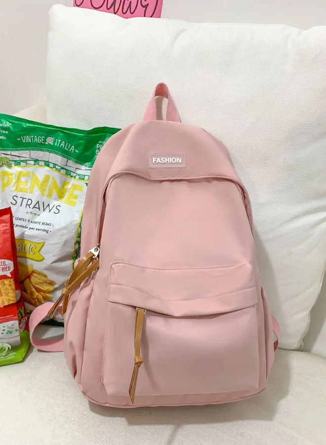 Take Two Solid Zip Closure Backpack