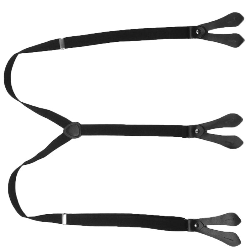 Adjustable Elastic Suspenders With Buttons Adjustable Length Straps - Image 5