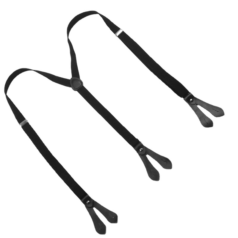 Adjustable Elastic Suspenders With Buttons Adjustable Length Straps - Image 4