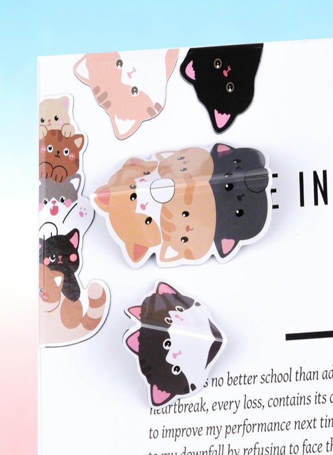 Cioohan 5Pcs Magnetic Cat Bookmarks,Cute Cat Magnet Bookmark Set with Strong Clip-on Design,Valentine's Day, Birthday Gift for Women,Readers & Book Lovers - Image 5