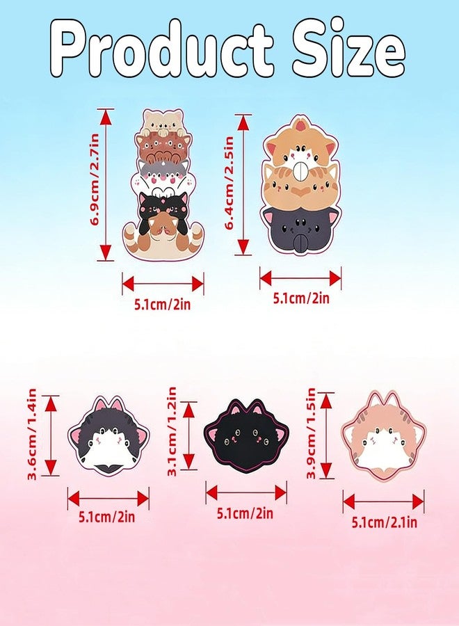 Cioohan 5Pcs Magnetic Cat Bookmarks,Cute Cat Magnet Bookmark Set with Strong Clip-on Design,Valentine's Day, Birthday Gift for Women,Readers & Book Lovers - Image 2
