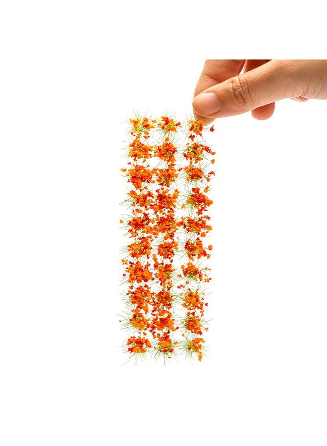 Warmtree 90 Pcs DIY Miniature Colorful Flower Cluster Flower Vegetation Groups Static Grass Tufts for Train Landscape Railroad Scenery Sand Military Layout Model Miniature Bases and Dioramas - Image 2