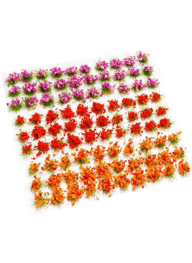Warmtree 90 Pcs DIY Miniature Colorful Flower Cluster Flower Vegetation Groups Static Grass Tufts for Train Landscape Railroad Scenery Sand Military Layout Model Miniature Bases and Dioramas - Image 1