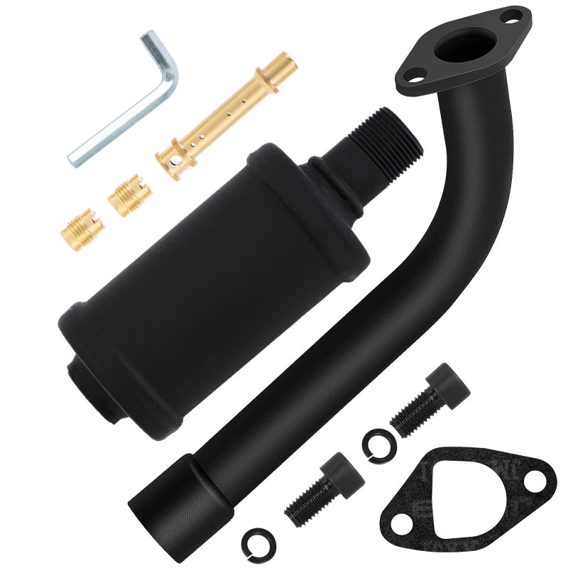 SOFO Predator 212 Exhaust Muffler Kit  for Coleman CT200u BT200X KT196Baja MB200 for Honda 196cc 224cc 200cc GX160 GX200 65HP Engine Go Kart Mini Bike