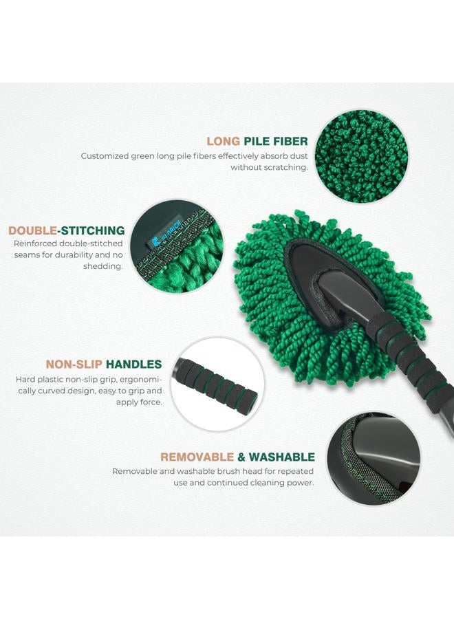 FLORICH Large Microfiber Car Duster Kit, Extendable Car Duster Exterior Scratch Free, Car Cleaning Brush Car Interior Detailing Kit, Car Cleaning Supplies for Cars RV Truck Boat - Image 3