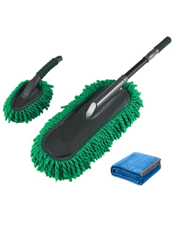 FLORICH Large Microfiber Car Duster Kit, Extendable Car Duster Exterior Scratch Free, Car Cleaning Brush Car Interior Detailing Kit, Car Cleaning Supplies for Cars RV Truck Boat - Image 1