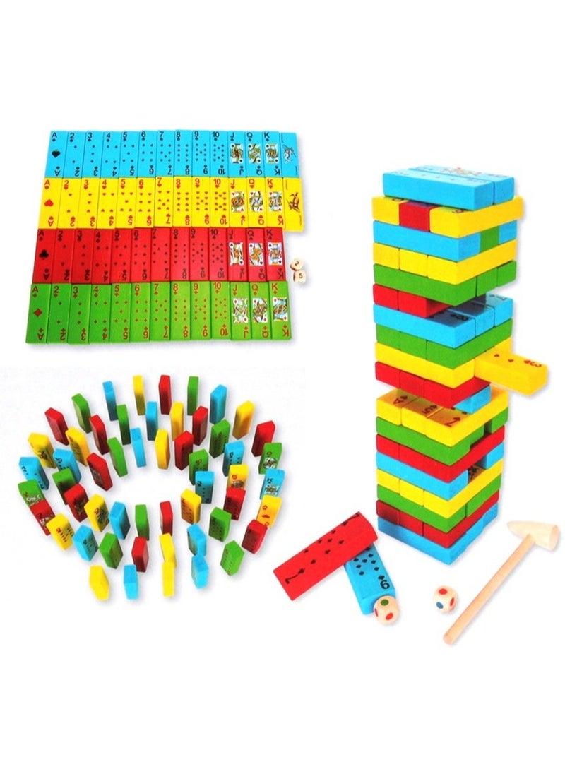 Toys Jenga Fun Dominoes Interactive Games (54 Pieces)  - Image 2