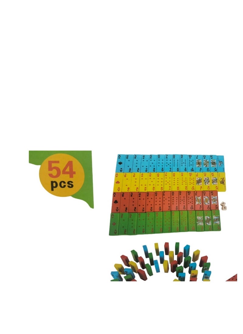 Toys Jenga Fun Dominoes Interactive Games (54 Pieces)  - Image 3