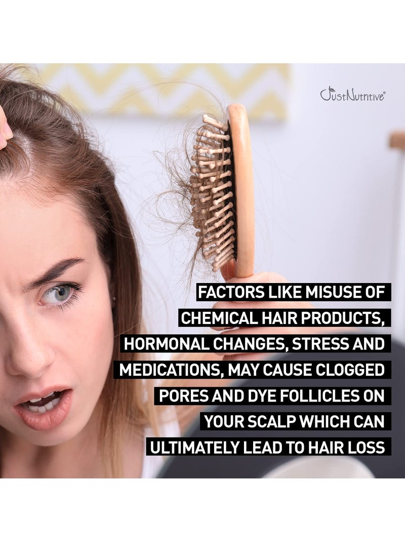 Just Nutritive Grow New Hair Treatment | Hair Regrowth Oil | Natural Hair Care | Hair Growth Treatment For Men and Women | Just Nutritive | 4 Oz  - Image 3