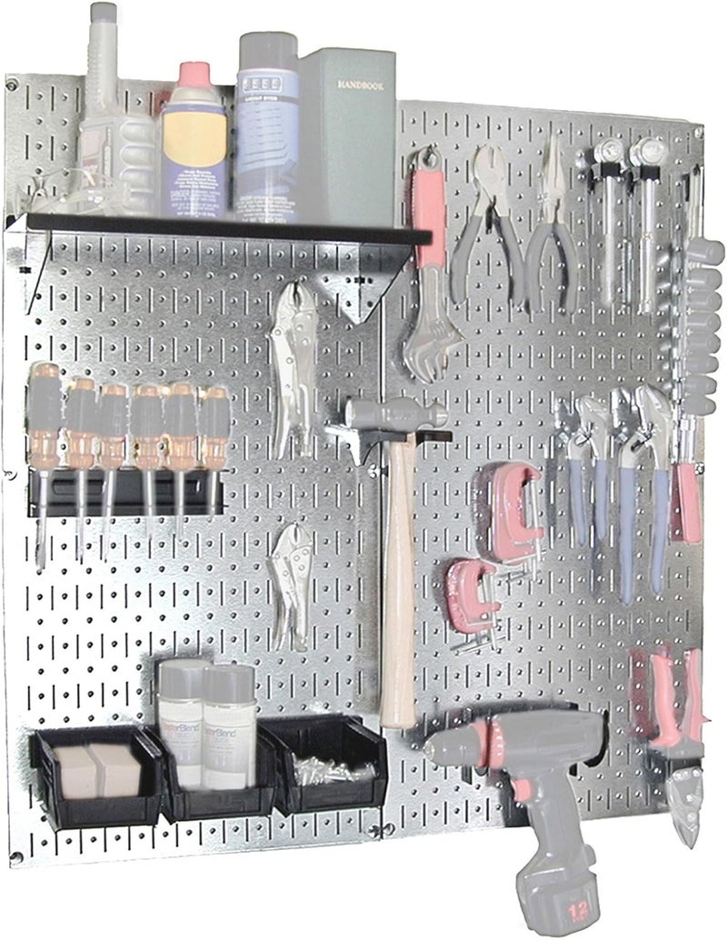 Wall Control 30-WGL-200GVB Galvanized Steel Pegboard Tool Organizer, Galv/Black - Image 3
