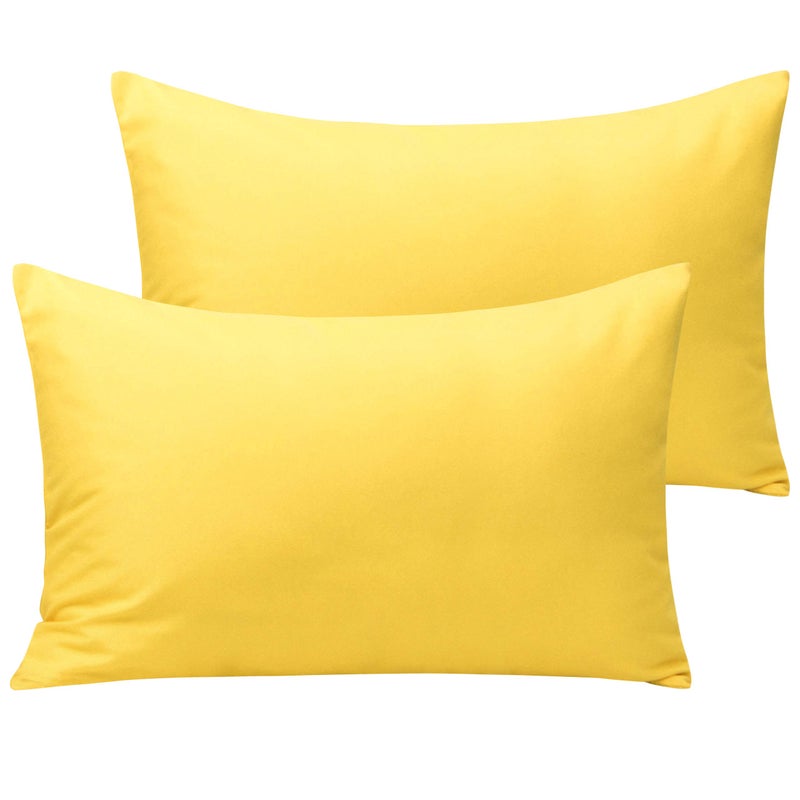 NTBAY Microfiber Toddler Pillowcases with Envelope Closure 2 Pack 100 Brushed Microfiber Super Soft Travel Kids Nursery Pillow Cases 14x20 Fits Pillows Sized 12x16 13x18 14x19 Yellow - Image 3