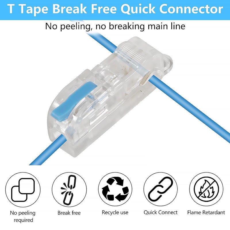 MELIFE 10 قطع موصلات أسلاك T Tap بدون لحام موصلات سريعة التوصيل للأسلاك 0.5-1.5 مم مجموعة موصلات TTap ذاتية التعرية - Image 3