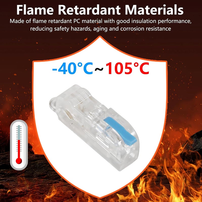 MELIFE 10 قطع موصلات أسلاك T Tap بدون لحام موصلات سريعة التوصيل للأسلاك 0.5-1.5 مم مجموعة موصلات TTap ذاتية التعرية - Image 4