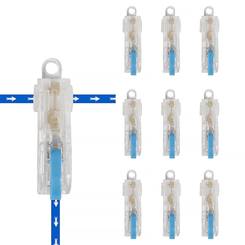 MELIFE 10 قطع موصلات أسلاك T Tap بدون لحام موصلات سريعة التوصيل للأسلاك 0.5-1.5 مم مجموعة موصلات TTap ذاتية التعرية - Image 1