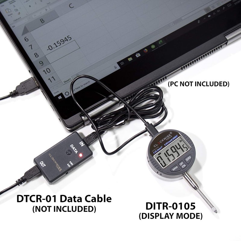 Clockwise Tools Digital Indicator, DIGR-0055 0-0.5 Inch/12.7 mm, Inch/Metric Conversion, Auto Off - Image 5