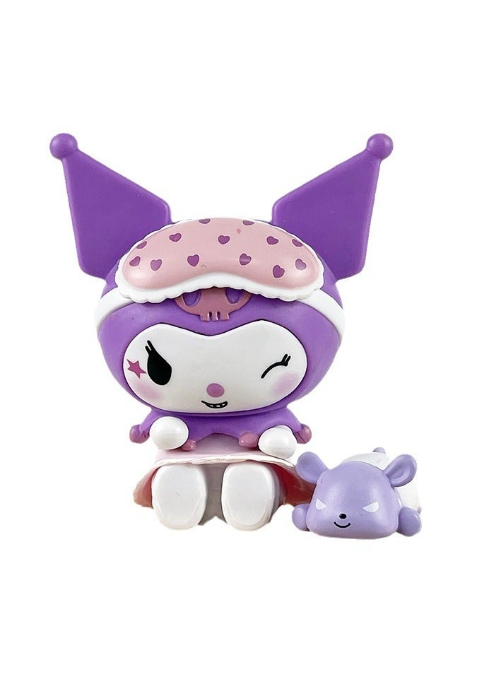 general Sanrio pajamas sweetheart series blind box ornament tide play figure peripheral ornament decorative gift for fans and friends (6-8cm) - Image 5
