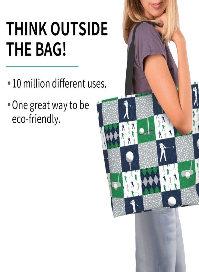 ASYG Golf Bag, Golf Ball Print Sling Bag, Cute Golf Print Pattern Tote Bag For Women Men - Image 2