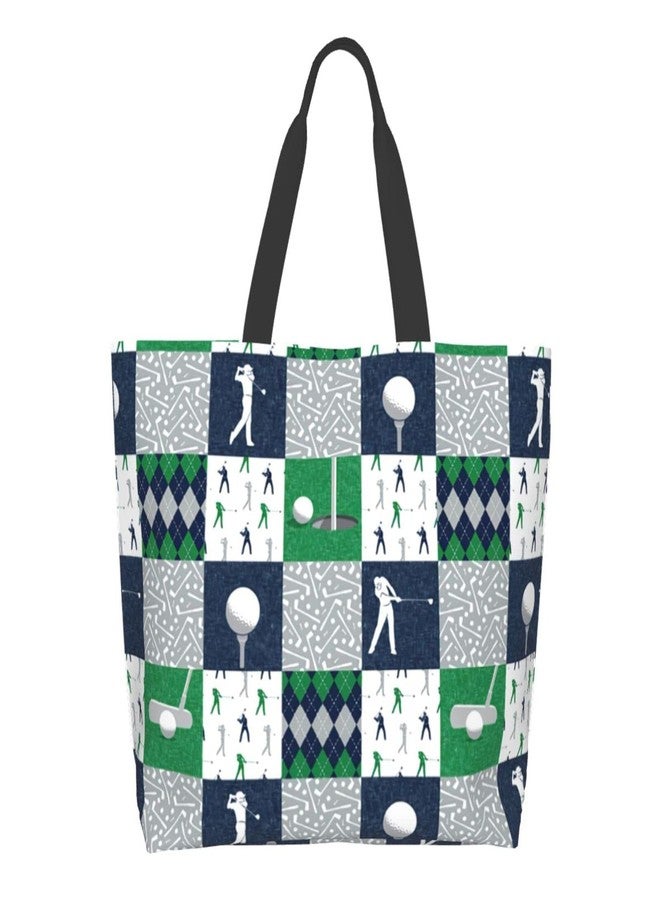 ASYG Golf Bag, Golf Ball Print Sling Bag, Cute Golf Print Pattern Tote Bag For Women Men - Image 1