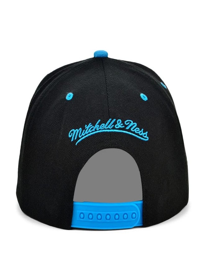 Mitchell & Ness Utah Jazz HWC Hardwood Classics Reload Snapback Cap, 2Tone Adjustable Hat Black Light Blue - Image 3