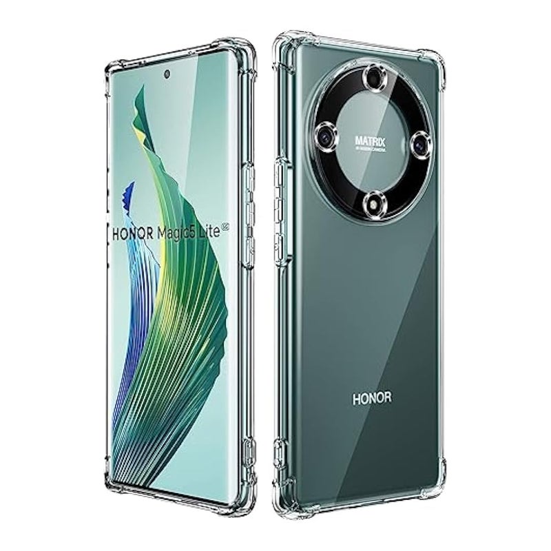 بورتوني جراب حماية متوافق مع هونر X9a - ماجيك 5 لايت 5G سيليكون واقي وسادة هوائية مضادة للصدمات البولي يوريثين الحراري فائق النحافة - شفاف - Image 2