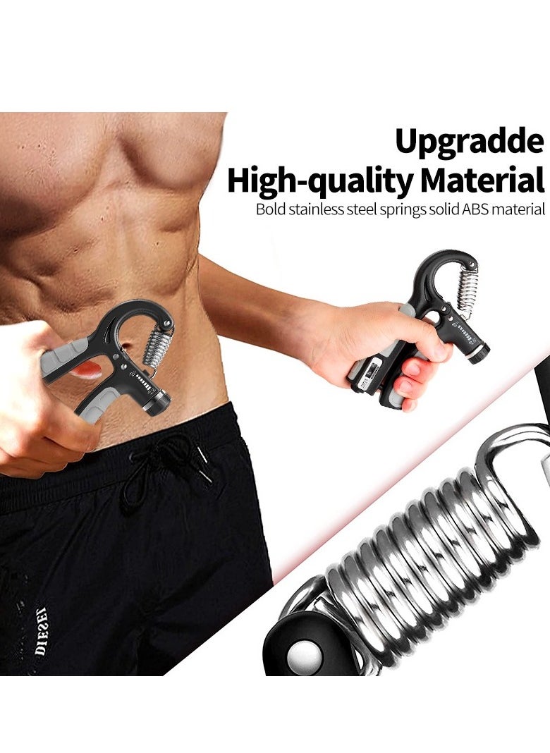 Counting Hand Grip Strengthener, Non-slip Grip Exerciser with 5-60KG Resistance Adjustment, Counts to 99, Suitable for Athletes, Rock Climbers, Fitness Enthusiasts Daily Training