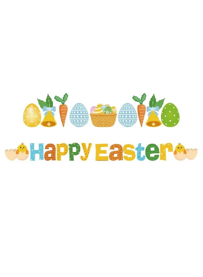ThePartyPopper Colorful Happy Easter Cartoon Banner - Image 2