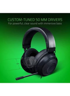 Generic Kraken Gaming Headset: Lightweight Aluminum Frame - Retractable Noise Isolating Microphone - For PC, PS4, PS5, Switch, Xbox One, Xbox Series X & S, Mobile - 3.5 mm Headphone Jack - Classic Black  - Image 4